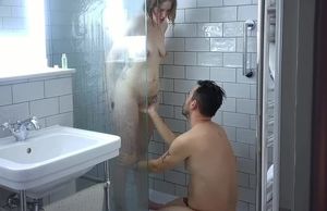 Washing Each Other - Softcore Bathroom..